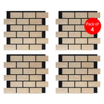 Brick Pattern Acoustic Wall Panel - PET + MDF Size: 610 x 690 x 17 mm (Pack of 4)
