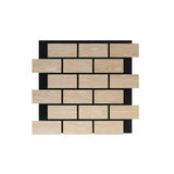 Brick Pattern Acoustic Wall Panel - PET + MDF Size: 610 x 690 x 17 mm (Pack of 4)