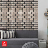 Brick Pattern Acoustic Wall Panel - PET + MDF Size: 610 x 690 x 17 mm (Pack of 4)