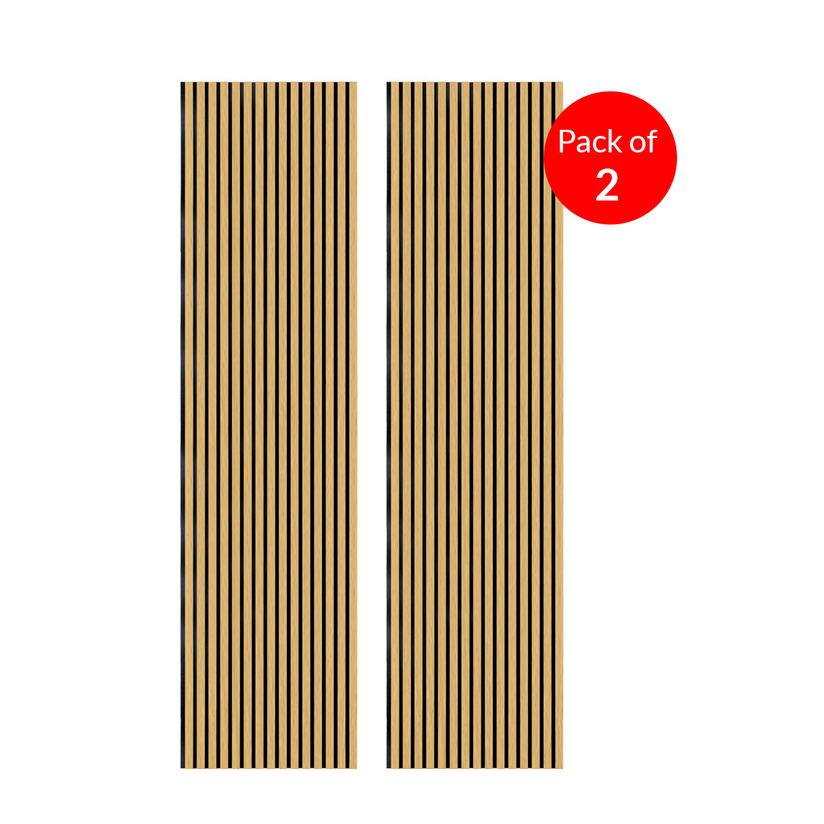Linear Acoustic Wall Panel -  PET + MDF Size: 605 x 2400 mm (Pack of 2)