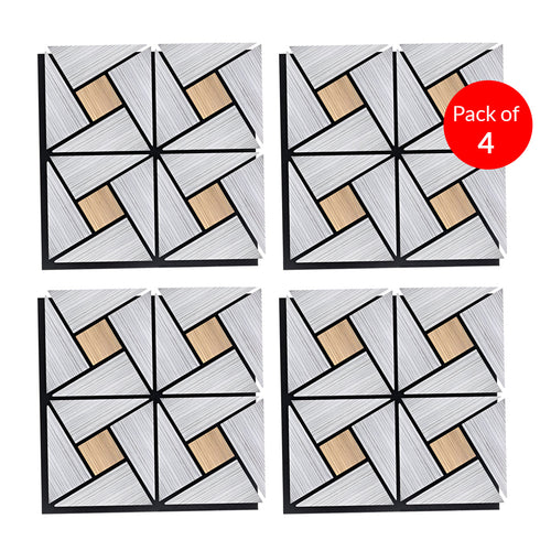 Acoustic Wall Panels PET MDF Pack of 4 – Geometric