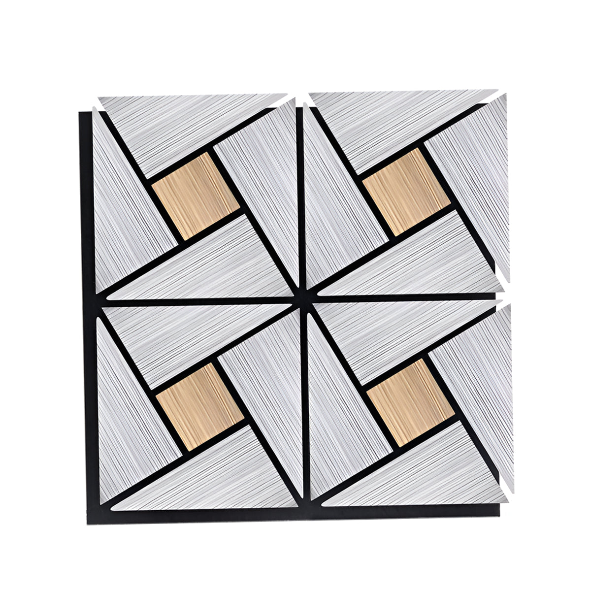 Geometric Acoustic Wall Panel - PET + MDF Size: 610 x 610 x 17mm (Pack of 4)