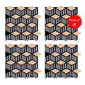 HexaCube Acoustic Wall Panel - PET + MDF Size: 685 x 740 mm (Pack of 4)