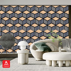 HexaCube Acoustic Wall Panel - PET + MDF Size: 685 x 740 mm (Pack of 4)