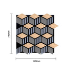 HexaCube Acoustic Wall Panel - PET + MDF Size: 685 x 740 mm (Pack of 4)