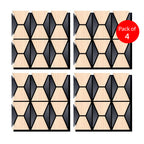 Acoustic Wall Panel PET + MDF Pack of 4 – Geometric Harmony