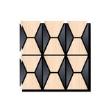 Geometric Harmony Acoustic Panel  - PET + MDF Size: 610 x 610 x 17 mm (Pack of 4)