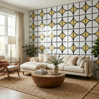 Decorative Acoustic Wall Panel PET + MDF Pack of 4 – Modern Grid Glass Design
