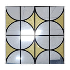 Decorative Acoustic Wall Panel, Modern Grid Glass Design - PET + MDF Size: 610 x 610 x 17 mm (Pack of 4)