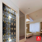 Decorative Acoustic Wall Panel PET + MDF Pack of 4 – Modern Grid Glass Design