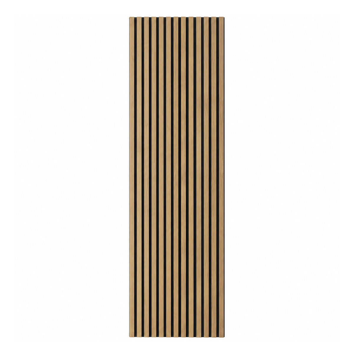 Linear Acoustic Wall Panel -  PET + MDF, Warm Brown Wood Grain Size: 2400*600*21mm (Pack of 2)