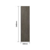 Linear Acoustic Wall Panel -  PET + MDF, Warm Brown Wood Grain Size: 2400*600*21mm (Pack of 2)