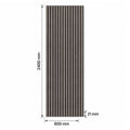 Britwall Linear Acoustic Slat Wall Panel – Dark Brown Wood Grain, 2400×600×21 mm, Pack of 2