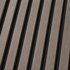 Britwall Linear Acoustic Slat Wall Panel – Dark Brown Wood Grain, 2400×600×21 mm, Pack of 2