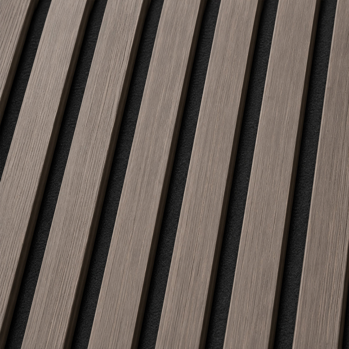 Britwall Linear Acoustic Slat Wall Panel – Dark Brown Wood Grain, 2400×600×21 mm, Pack of 2