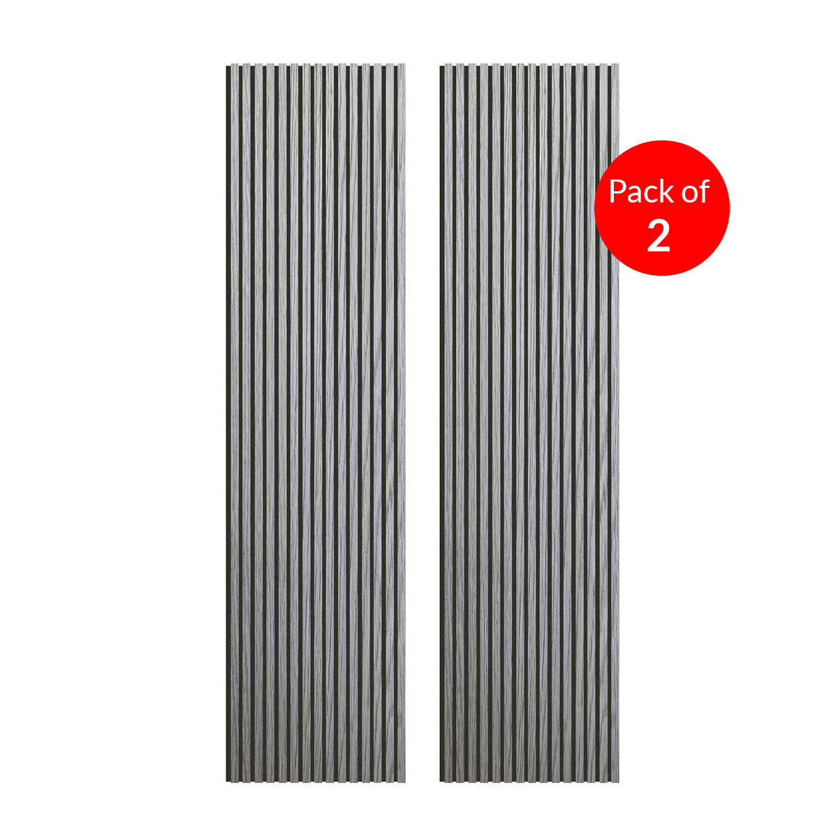 Linear Acoustic Wall Panel -  PET + MDF, Dark Brown Wood Grain Size: 2400*600*21mm (Pack of 2)