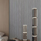 Linear Acoustic Wall Panel -  PET + MDF, Dark Brown Wood Grain Size: 2400*600*21mm (Pack of 2)