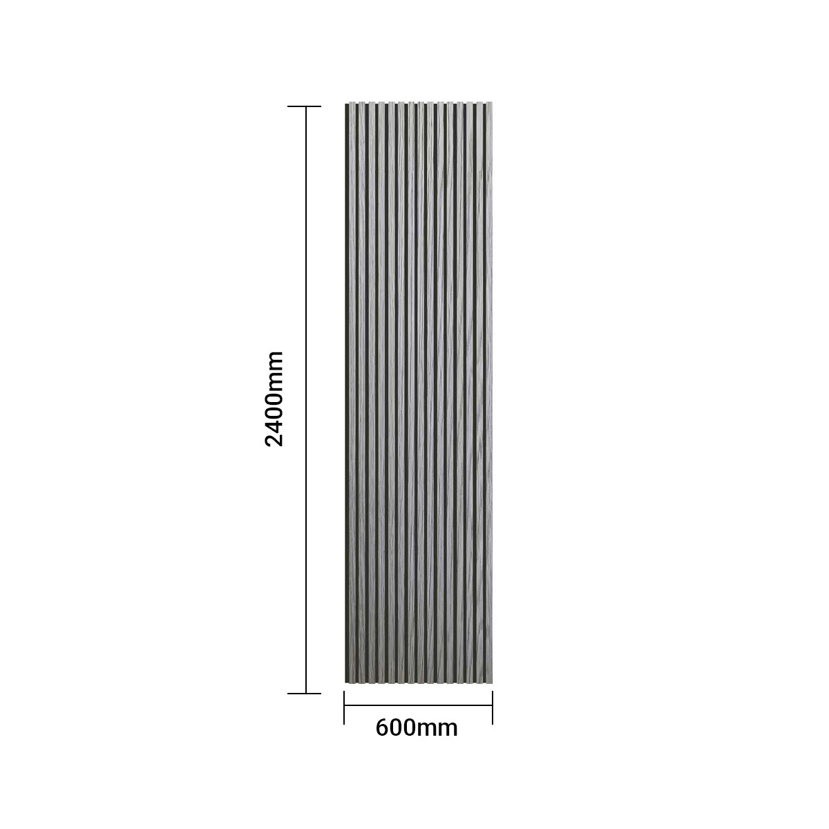 Linear Acoustic Wall Panel -  PET + MDF, Dark Brown Wood Grain Size: 2400*600*21mm (Pack of 2)