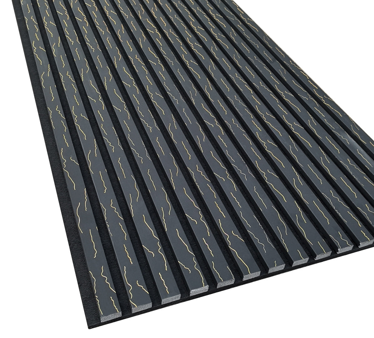 BRITWALL Linear Acoustic Wall Panel, 2400x600x21mm (Pack of 2) – Beige Gold Vein Design