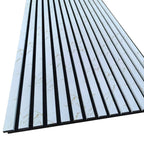 BRITWALL Linear Acoustic Wall Panel, 2400x600x21mm (Pack of 2) – White Gold Marble Design