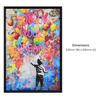 Britwall LED Wall Art Boy Follow Your Dreams Illuminated Canvas 63x93cm with UK Plug & ON Off Switch