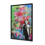 Britwall LED Wall Art Einstein Dream Bigger Illuminated Canvas 63x93cm with UK Plug & ON Off Switch