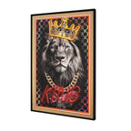 Britwall LED Wall Art Lion King Illuminated Canvas 61.6x91.6cm with UK Plug & ON Off Switch