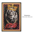 Britwall LED Wall Art Lion King Illuminated Canvas 61.6x91.6cm with UK Plug & ON Off Switch