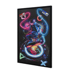Britwall LED Wall Art Gamer with Console Illuminated Canvas 63x93cm with UK Plug & ON Off Switch