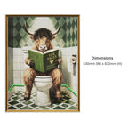 Britwall LED Wall Art Bull Yak Tales Illuminated Canvas 63x83cm with UK Plug & ON Off Switch