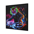 Britwall LED Wall Art Tiger DJ Illuminated Canvas 83x83cm with UK Plug & ON Off Switch