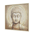 Britwall LED Wall Art Enlightened Buddha Illuminated Canvas 83x83cm with UK Plug & ON Off Switch
