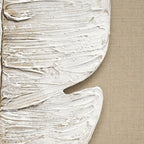 Britwall LED Wall Art White Leaf Illuminated Canvas 50x100cm with UK Plug & ON Off Switch