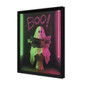 Britwall LED Wall Art Boo Halloween Illuminated Canvas 43x53cm with UK Plug & ON Off Switch