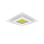 100W Premium Canopy Lights with 140 Lm/W & Dimmable Lifud Driver, Size 325x325mm, IP65 & IK08, Includes Recessed Mounting Kit & Surface Bracket installation, 5700K, 5 Years warranty