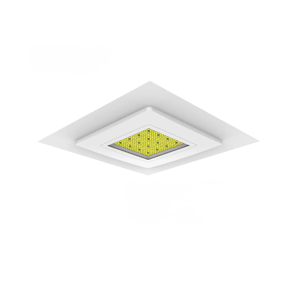 100W Premium Canopy Lights with 140 Lm/W & Dimmable Lifud Driver, Size 325x325mm, IP65 & IK08, Includes Recessed Mounting Kit & Surface Bracket installation, 5700K, 5 Years warranty