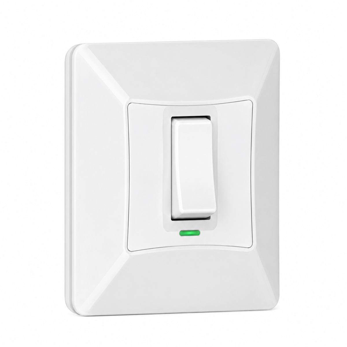 1 Gang Self-Powered Wireless Grid Switch with Backplate – White Finish (Eco Series)