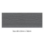 Britwall 3D Embossed Composite Decking Light Grey 4000 x 148 x 21 mm Slip Resistant Outdoor Deck Board