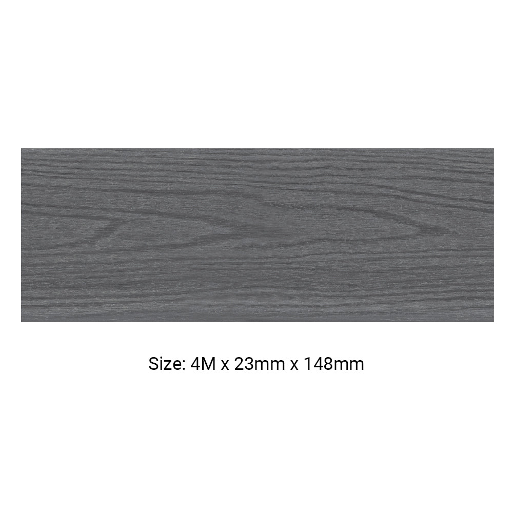 Britwall 3D Embossed Composite Decking Light Grey 4000 x 148 x 21 mm Slip Resistant Outdoor Deck Board