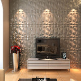 3D Modern Design Facets Wall Mounted PU Padded Wall Panels, light weight and fire resistant, easy DIY