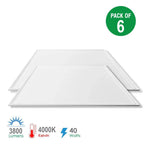 595x595x30 MM, 40W LED Ceiling Slim Backlit Panel 4000K, IP20 Rating to Prevent Dirt, Moist, Eco Friendly, No Harmful Elements, 2 Years Warranty | Pack of 6