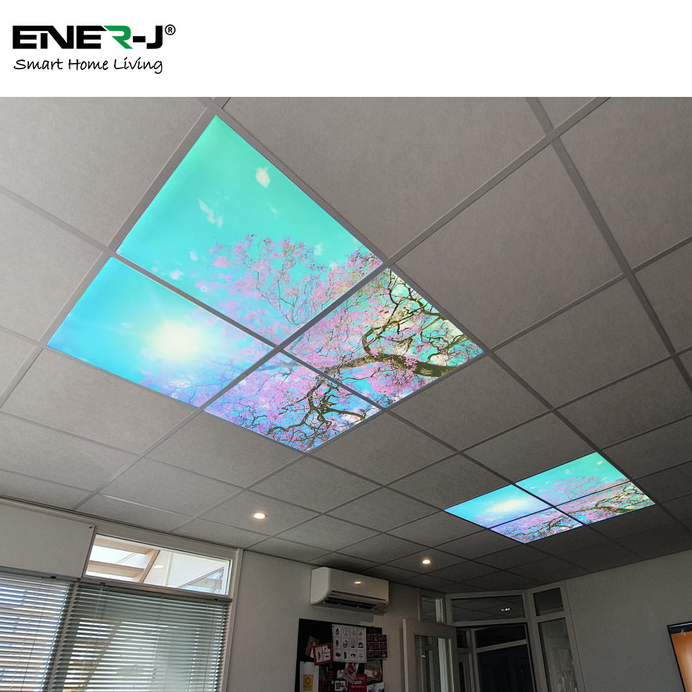 60x60cms SKY Panel with Cherry blossom trees 2D Effect (4 pcs set)