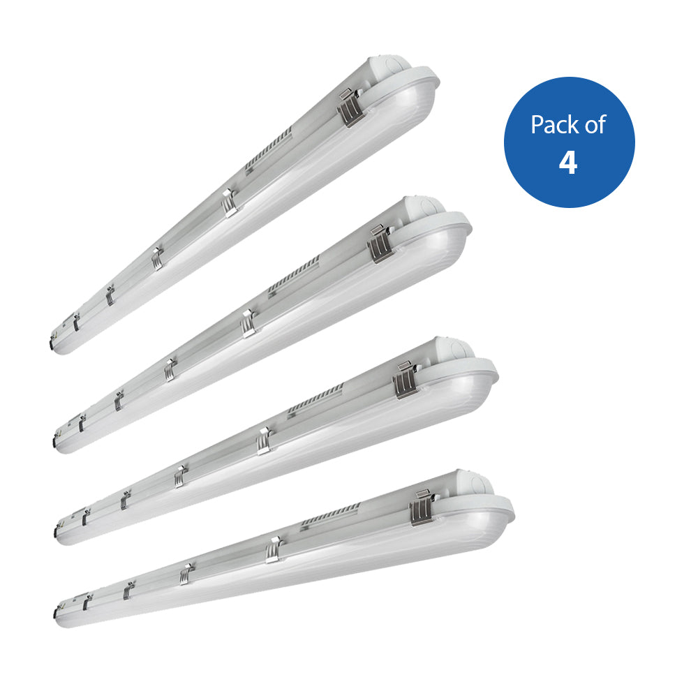 LED Non Corrosive IP65 Batten Fitting Light 150cms 50W 6000K, 6000 Lumens Ultra Bright, Up to 20000 Hours of Operation, Instant Start | Pack of 4