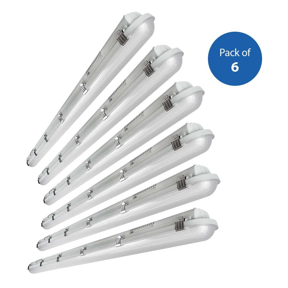 LED Non Corrosive IP65 Batten Fitting Light 150cms 50W 6000K, 6000 Lumens Ultra Bright, Up to 20000 Hours of Operation, Instant Start | Pack of 4