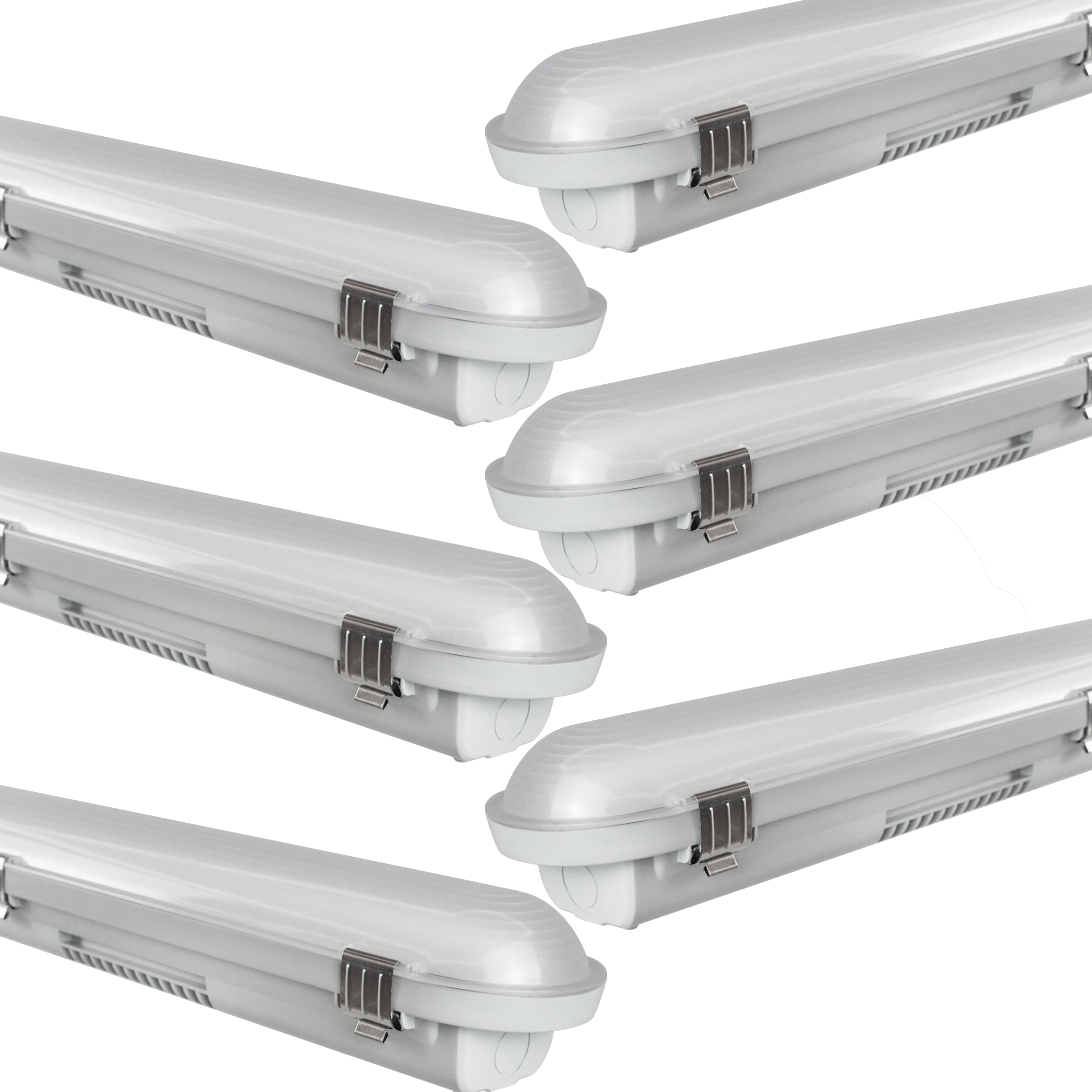 LED Non Corrosive IP65 Batten Fitting Light 120cms 40W 6000K, 4800 Lumens Ultra Bright, Up to 20000 Hours of Operation, Instant Start, Ideal for Parking Lots, Garages