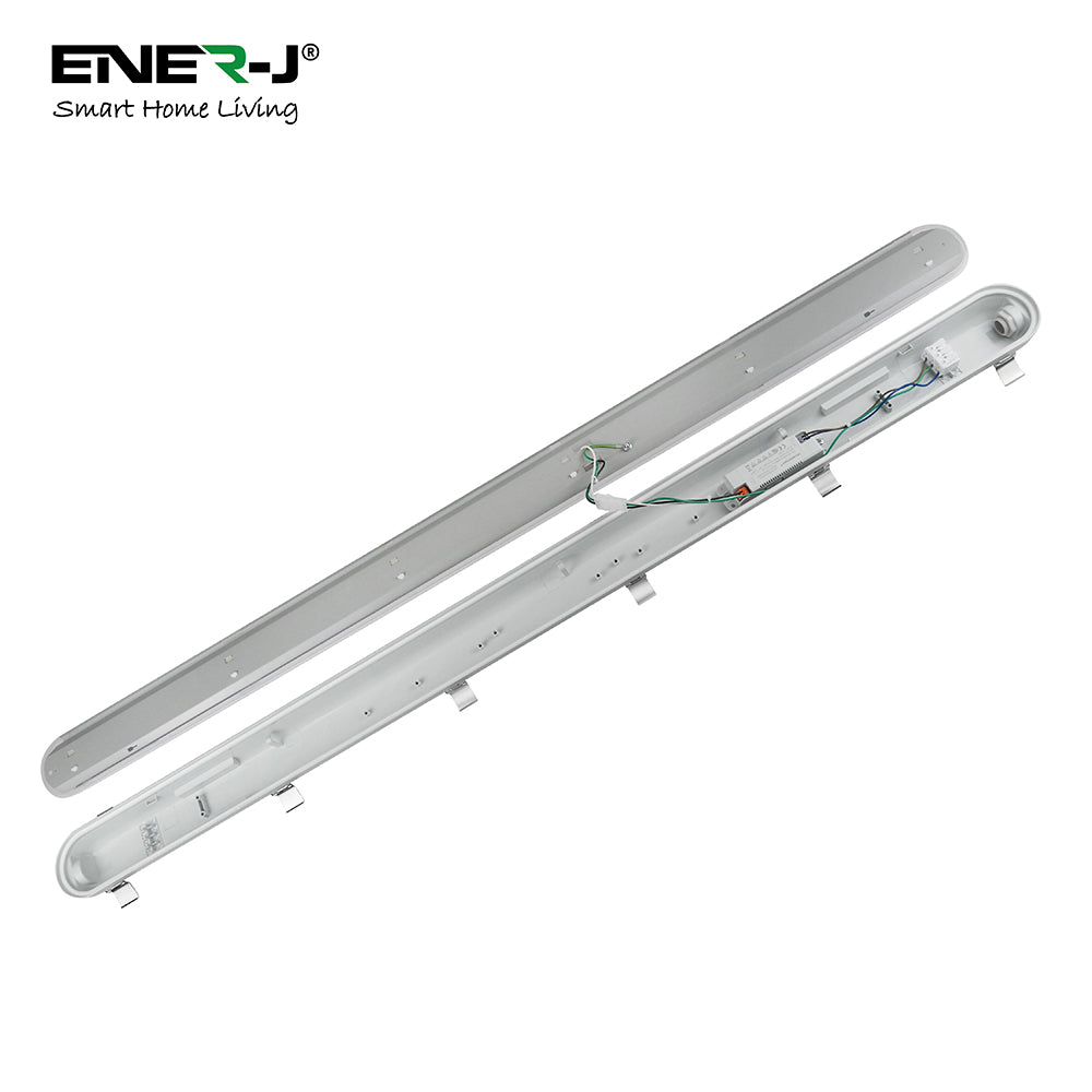 Power Selectable & CCT Selectable Non Corrosive Waterproof LED Fitting, 1.5m, 50W, 120 Lumens per Watt | Single pack