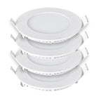 18W Recessed Round LED Downlight Mini Panel 220mm Diameter, 205mm Hole Size, CE Driver, 20000 Hours Long Life | Pack of 4 - 4000K