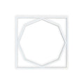 60x60cm LED Frame Panel Light with Hexagon Inner Lights - 40W, Cool White | Pack of 2 - 6500K