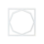 60x60cm LED Frame Panel Light with Hexagon Inner Lights - 40W, Cool White | Pack of 2 - 6500K