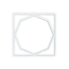 60x60cm LED Frame Panel Light with Hexagon Inner Lights - 40W, Cool White | Pack of 2 - 6500K